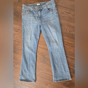 Levi's Slender Boot Cut 526 Light Blue Flare Jeans Button Back Pockets Size 12